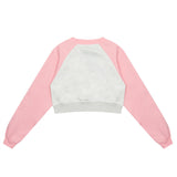 Women Hoodie Printed Short Sweater for Girls Spring and Autumn round Neck Long Sleeve