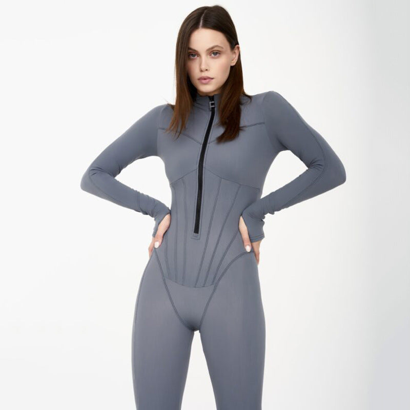 Women Jumpsuit Jumpsuit Autumn Long Sleeve round Neck