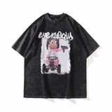 Men T Shirt Cartoon Short Sleeve T-shirt Men and Women Ins Couple Half Sleeve