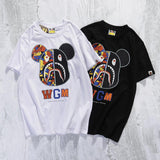 Bathing Ape T Shirt Cartoon Camouflage Bear Little Monkey Bottoming Shirt Short Sleeve T-shirt