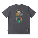 Men T Shirt Vintage Printed Spring and Summer Loose Short Sleeve T-shirt for Men and Women