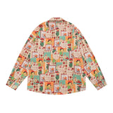 Men Long Sleeved T Shirt Cartoon Animation Long Sleeve Printed Shirt Boys Casual Loose Spring and Autumn