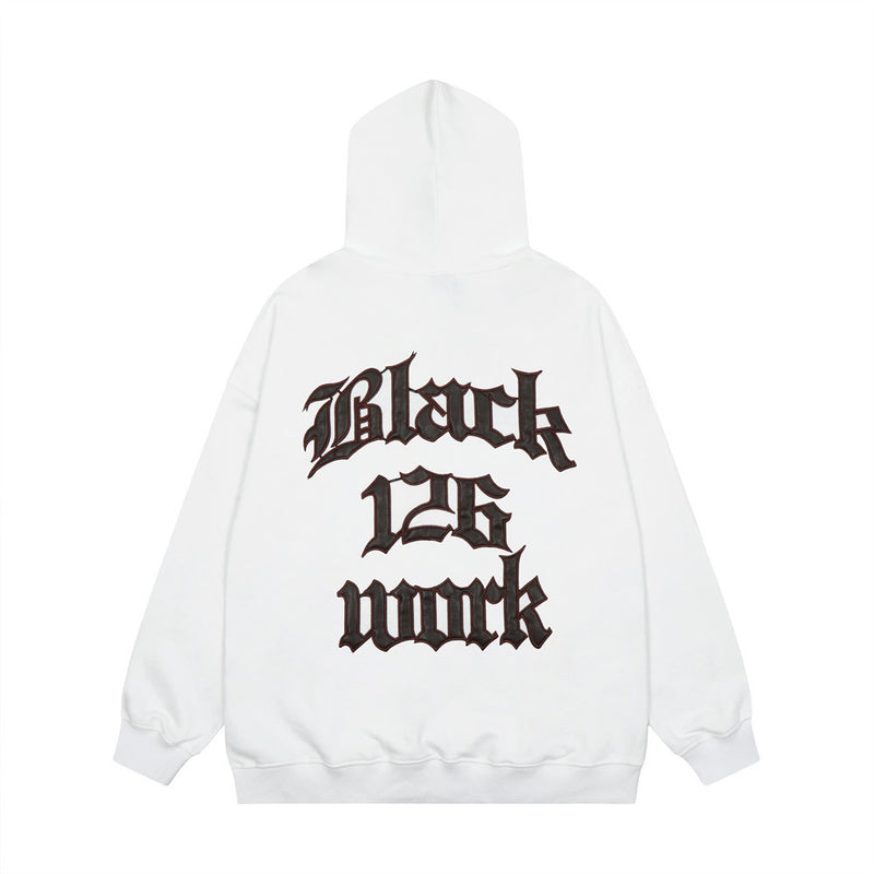 Men Hoodie Letter Hooded Pullover Men's Sweater Autumn and Winter Loose Hoodie