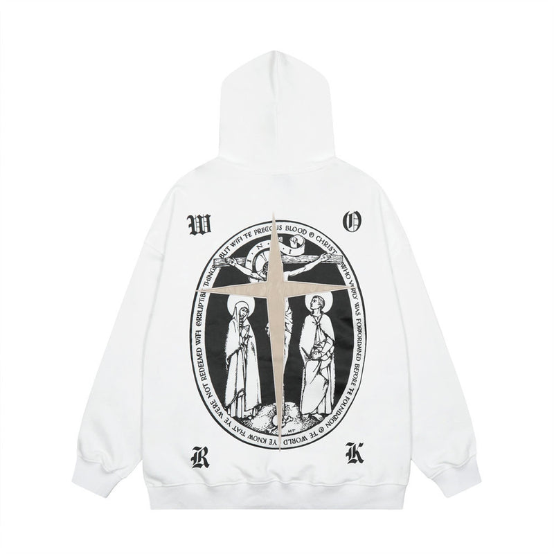 Men Hoodie Hooded Sweater Long Sleeve Loose Pullover Top