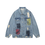 Graffiti Bomber Jacket Cardigan Jacket Men and Women Loose Casual