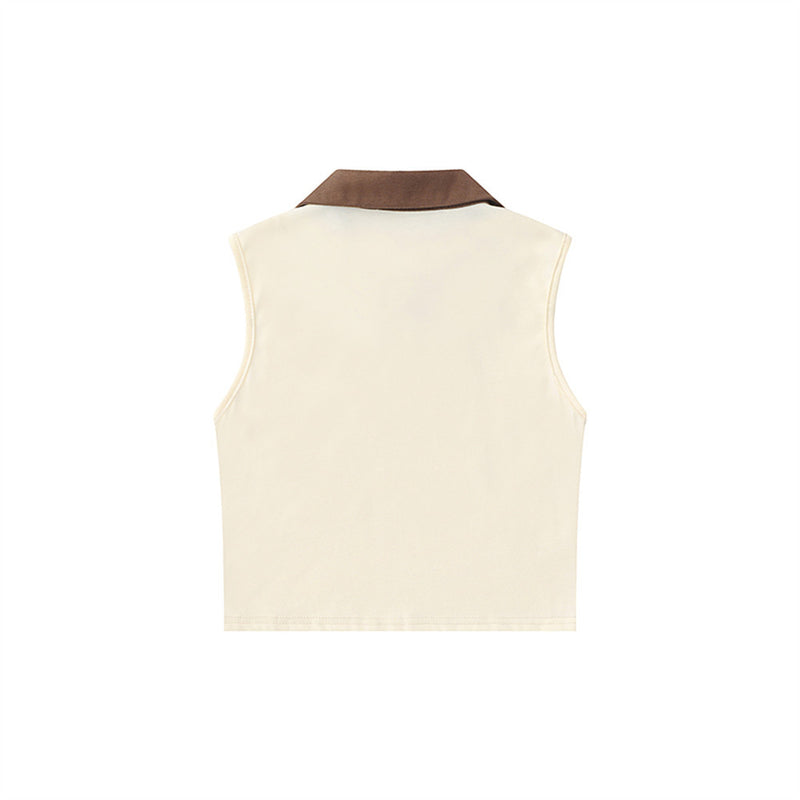 Women Vest Letter Print Vest Summer Casual Multicolor Short Sleeveless