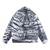 Men Cotton Mixed Jacket Coat Printed Plush Cotton Coat Jacket Loose Cotton Coat Winter Warm