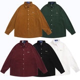 Men Long Sleeve T Shirt Spring and Autumn Leisure Long Sleeve Shirt Simple, Loose and Versatile Lapel Shirt