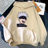 Anime Satoru Gojo Printed Long Sleeve Pullover Hoodies