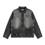 Men Denim Jacket Vintage Washed and Worn Denim Jacket Men Vibe Fashion Baggy Coat