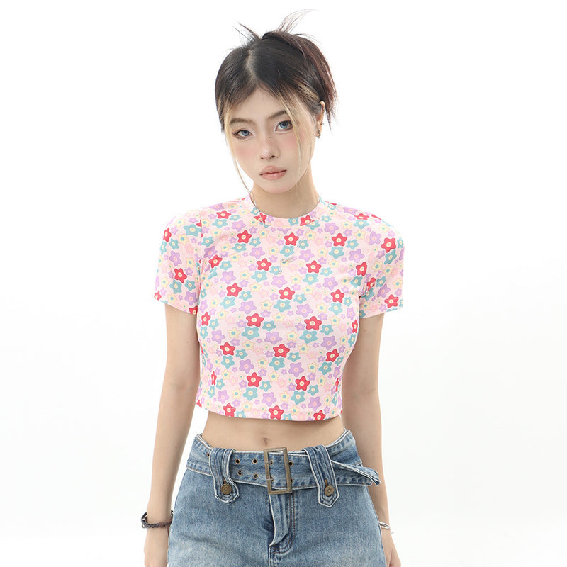 Women T-shirt Short T-shirt Summer Casual Girl