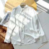 Women T-Shirt Shirt Women's Spring Drape Long Sleeve Shirt