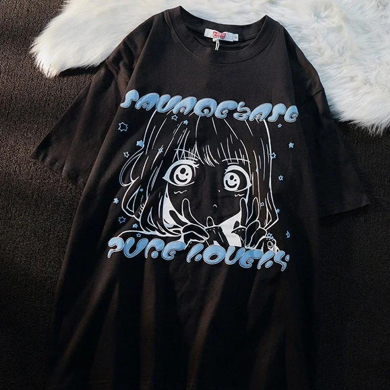 Oversized T Shirts Kawaii Y2k Anime Women's T Shirt Girl Pri
