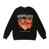 Men Long Sleeve Shirt Loose round Neck Sweater Male Letter Top Autumn