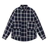 Men Long Sleeved T Shirt Retro Plaid Long Sleeve Shirt Men Spring Autumn Outerwear Tops Casual Loose