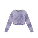 Women Sweater Gradient Color Short Sweater Women's Autumn