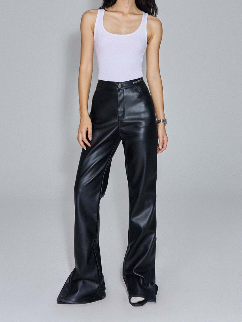 Unisex Pants Fall Motorcycle Leather Pants