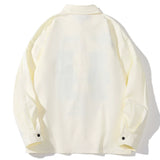 Men Long Sleeved T Shirt Long Sleeve Shirt Men's Design Loose Niche Puff Print Shirt