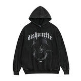 Unisex Vintage Hoodie Vintage Print Wash Hoodie