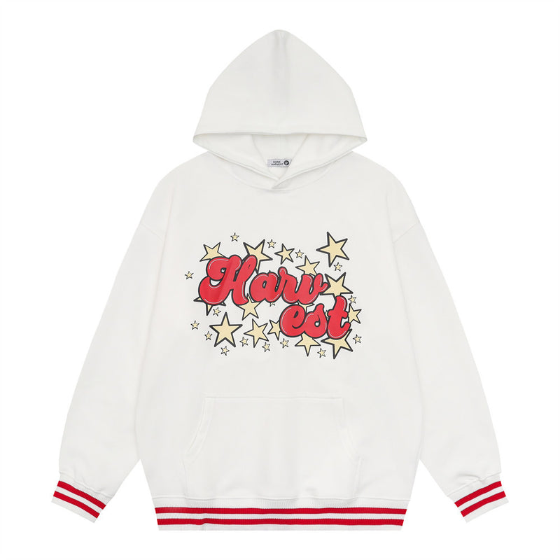 Men Hoodie XINGX Printed Pullover Sweatshirt Men's Long-Sleeved Hooded Shirt