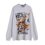 Men Long Sleeve Shirt Hiphop Printed Long Sleeve Bottoming T-shirt Men and Women Vibe Idle Style