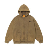 Men Hoodie Washed and Worn Hooded Jacket Men's Autumn and Winter