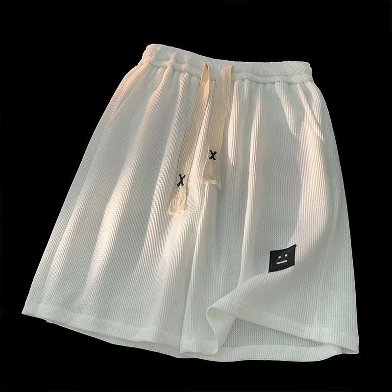 Men Sweatpants Waffle Shorts Men's Summer Sports Loose Casual