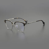 CHH Chrome Hearts Glasses Dragon Totem Half Frame Anti-Blue Pure Titanium Retro Myopia Glasses Frame