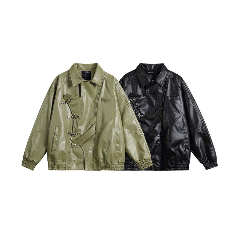 Unisex Jacket Autumn Fashion Casual Leather Clothing Jacket Women's Clothing