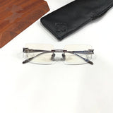 CHH Chrome Hearts Glasses Three-dimensional Logo Inlaid Frameless Glasses Frame
