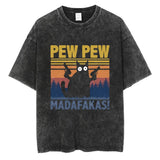 Cartoon Printed Tshirt Bear Pattern T-shirt Loose