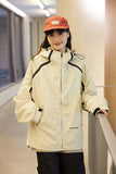 Unisex Jacket Autumn Zipper Contrast Color Jacket Coat Women's Clothing