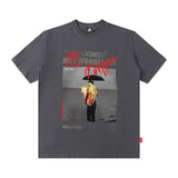 Men T Shirt High Street Short Sleeve T-shirt Men and Women Retro Cool Popular Brand