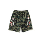 Bathing Ape Shorts Men's Side Double Shark Head Windbreaker Cloth Shorts Elastic Waist Fifth Pants Middle Pants Casual Shorts