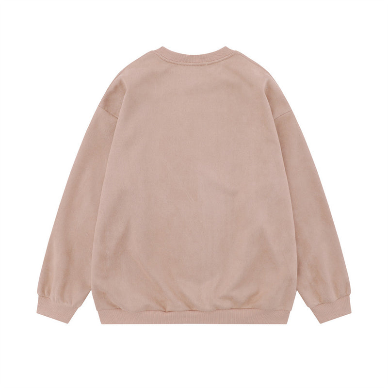 Men Hoodie Letter Printed Crew Neck Sweatshirt Men's Casual Pullover Long Sleeve Top Spring and Autumn
