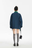 Unisex Jacket Autumn Striped Contrast Color Denim Jacket Women's Clothing