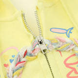 Men Hoodie Two-Way Zipper Woven Five-Pointed Star Cardigan Sweater