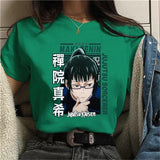 Anime T Shirt Zenin Maki Graphic Printed Round Neck