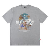 Men T Shirt Hip Hop Astronaut Printed Short Sleeve T-shirt Men and Women Couple