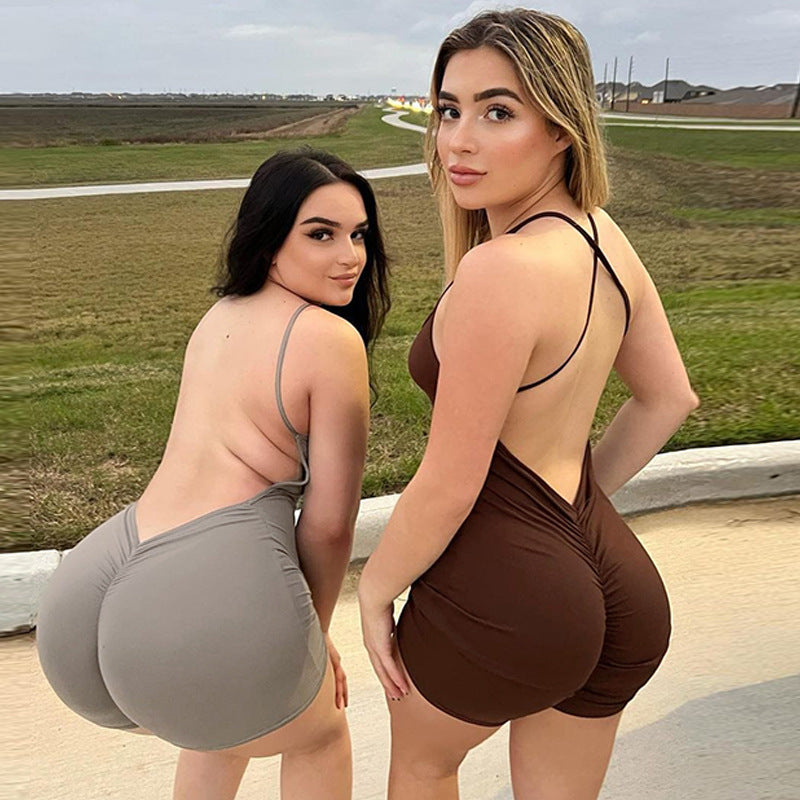 Women Jumpsuit Spring and Summer Fashion Sexy Slim Strap Jumpsuit