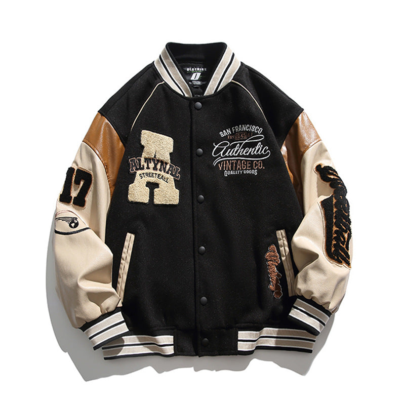 Varsity Jacket Vintage Spring and Autumn Baseball Jacket Men