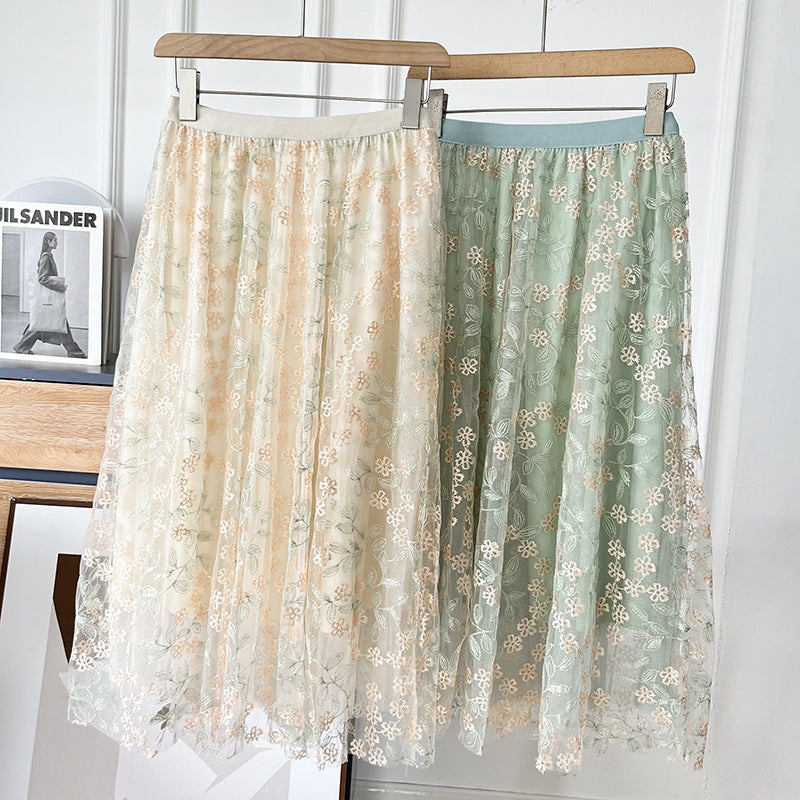 Women Skirt Tulle Skirt Midi Skirt Summer Graceful Skirt Skirt