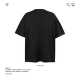 American vintage street T-shirt letter print cotton summer boys