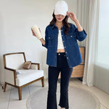 Women T-shirt Fashion Women's Wear Denim Shirt Women Autumn and Winter Loose