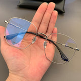 CHH Chrome Hearts Glasses Ultra-light gold silk edge large face myopia glasses frame