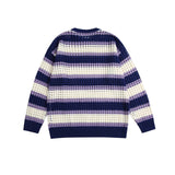 Unisex Sweatshirt Women's Striped Hollow out Sweater