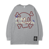 Men Long Sleeve Shirt Personality Cartoon Printed Loose Long Sleeves T-shirt Men's and Women's Tops