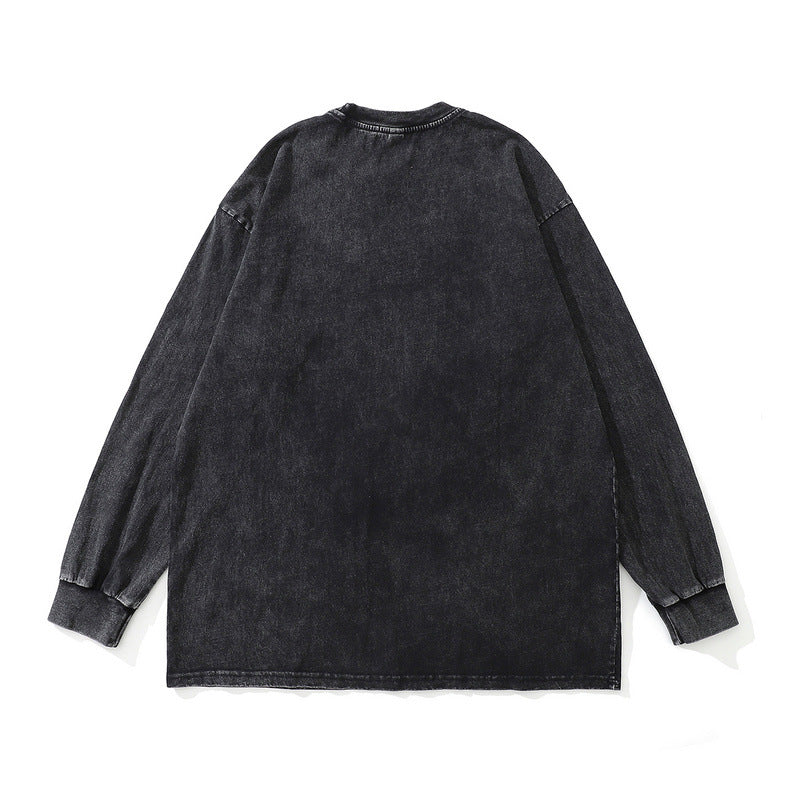 Men Long Sleeve Shirt Printed Long Sleeve T-shirt Men and Women Couple's Tops