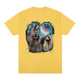 3 Racoon Moon Howling Raccoon Head T Shirt Funny Graphic