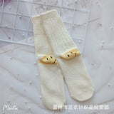 Kapital Sock Heel Smiley Socks Japanese Hiata Hehong Smiley RetroMid-Calf Socks Double Needle Thick Thread